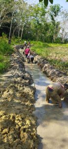 Warga Desa Pematang Kerja Bakti Buat Saluran Irigasi