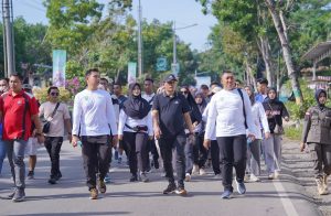Meriahkan Festival Balangan 2024, Pemkab Balangan Balangan Gelar Jalan Sehat  Berhadiah Utama Umrah
