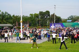 Pemkab Balangan dan PT Adaro Indonesia Gelar Senam Sehat
