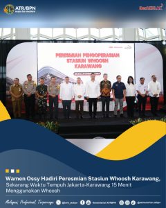 Wamen Ossy Hadiri Peresmian Stasiun Whoosh Karawang, Sekarang Waktu Tempuh Jakarta-Karawang 15 Menit Menggunakan Whoosh