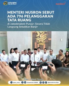 Menteri Nusron Sebut Ada 796 Pelanggaran Tata Ruang: di Jabodetabek-Punjur: Secara Tidak Langsung Sebabkan Banjir