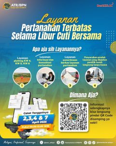 Layanan Pertanahan Terbatas Selama Libur Cuti Bersama