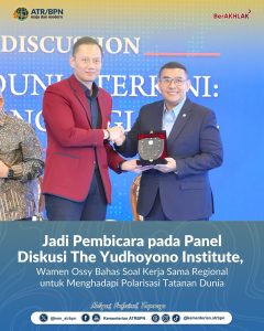 Wamen ATR/BPN Ossy Dermawan Hadiri Panel Diskusi The Yudhoyono Institute Bahas Geopolitik dan Ekonomi Global