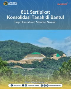 811 Sertipikat Konsolidasi Tanah di Bantul Siap Diserahkan Menteri Nusron