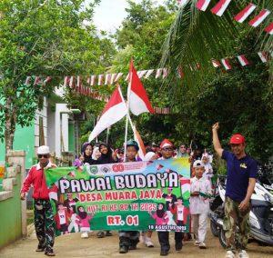 HUT ke-80 RI, Desa Muara Jaya Meriahkan dengan Jalan Santai, Pawai Budaya, dan Pemeriksaan Kesehatan Gratis
