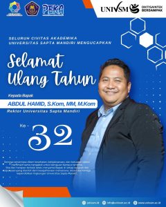 Rektor Muda Universitas Sapta Mandiri Genap Berusia 32 Tahun