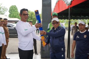 Kirab Api Obor Porprov XII Kalsel Singgah di Balangan