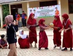 BPBD Balangan Berikan Trauma Healing kepada Siswa SDN Simpang Bumbuan Pascabanjir