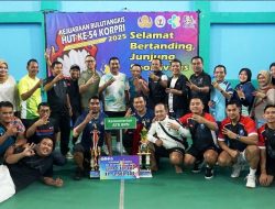 Kementerian ATR/BPN Raih Dua Piala Kategori Perorangan dan Beregu di Kejuaraan Bulutangkis KORPRI