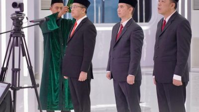 Pelantikan JPT Pratama Kementerian ATR BPN di Jakarta.