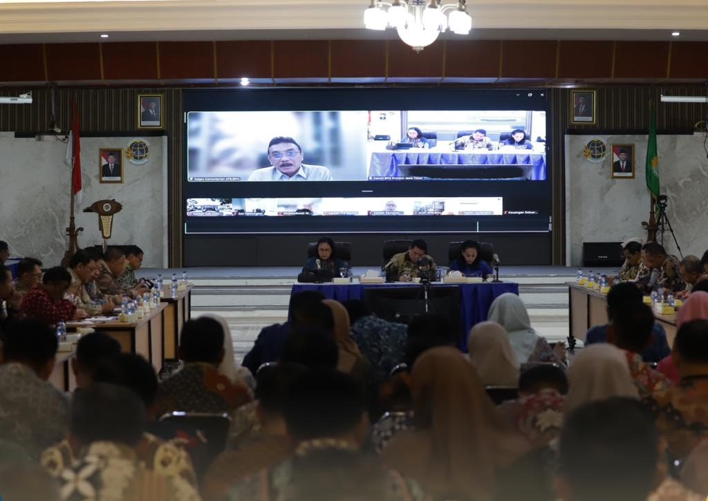 Pembukaan Rakerda Kanwil BPN Jawa Timur oleh Sekjen ATR BPN.