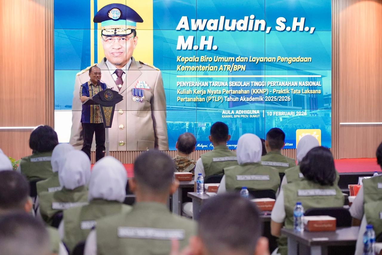 Taruna STPN membantu restorasi arsip pertanahan pascabencana di Sumatera Utara.