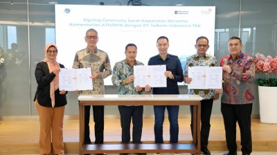 Penandatanganan Satgas aset Telkom oleh ATR/BPN.