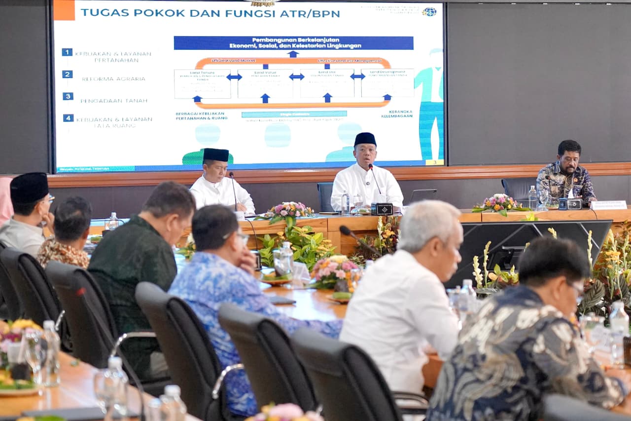 Rakor percepatan RDTR di NTB bersama Menteri Nusron.