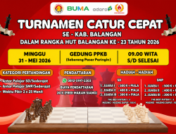 KONI Balangan Gelar Turnamen Catur Cepat Pelajar