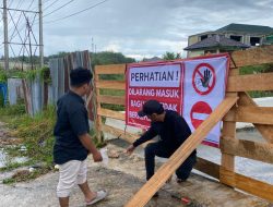 Tak Ingin Disalahgunakan, PUPR Perkim Balangan Pasang Pagar Pengaman di Istana Anak Yatim 