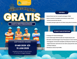 PTAMSB Buka Pendaftaran 1.000 Sambungan Air Gratis