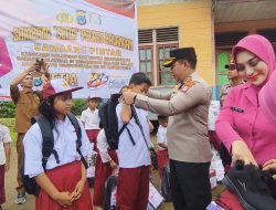 Polres Balangan Gelar Sambang Pintar, Bantu Siswa Desa Mamigang