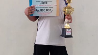 Azzikra Harumkan Nama SDIT Darul Fikri, Sabet Juara O2SN Bulutangkis Tingkat Kabupaten