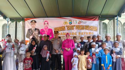 Polres Balangan dan Bhayangkari Santuni Anak Yatim di Desa Inan