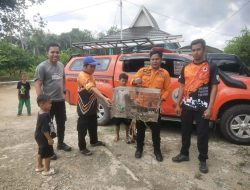 TRC BPBD Balangan Amankan Monyet Liar di Desa Tariwin