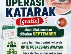Puskesmas Awayan Buka Skrining Operasi Katarak Gratis untuk Warga Balangan
