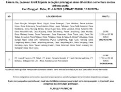 Update: PLN Umumkan Pemadaman Terbatas Lampihong Hingga Sore Hari
