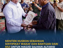 Menteri Nusron Serahkan Sertipikat Wakaf Masjid Terdampak Bencana Aceh Tamiang