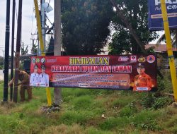 BPBD Balangan Pasang Spanduk Imbauan Cegah Karhutla Hadapi Musim Kemarau