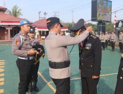 Kapolres Balangan Pimpin Upacara Wisudawan Purna Bhakti