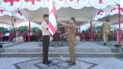 Sekda Balangan Lepas Kontingen Pramuka Balangan Menuju Jambore Nasional