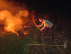 Lahan Trans Papuyuan Terbakar, Polisi dan BPBD Turun Memadamkan