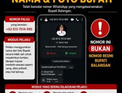 Waspada Penipuan Mengatasnamakan Bupati Balangan