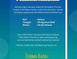 Perbaikan Pompa Intake, Distribusi Air IKK Batumandi Dihentikan
