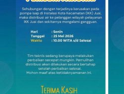PTAM Sanggam Balangan Tangani Gangguan Air Bersih Juai