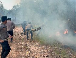 Tiga Karhutla Terjadi Sehari, Polres Balangan Bergerak Cepat