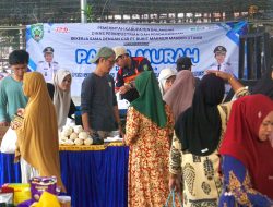 Pasar Murah Ke-54 Disperindag Balangan Disambut Antusias Warga Lamida