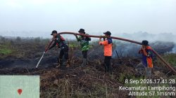 Karhutla di Batumandi Meluas, Petugas Gabungan Berjibaku Padamkan Api