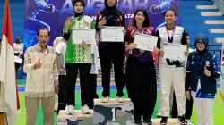 Atlet Anggar Balangan Rachel Sukses Raih Podium II di Kejurprov Kalsel