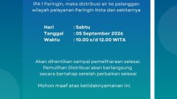 Pemeliharaan IPA 1 Paringin Kota Hentikan Distribusi Air Sementara