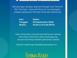 Pemeliharaan IPA 1 Paringin Kota Hentikan Distribusi Air Sementara