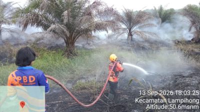 Karhutla Kembali Terjadi di Desa Mantimin, TRC BPBD dan Warga Padamkan Api