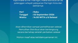 Koneksi Pipa Intake, Distribusi Air Paringin Kota Dihentikan