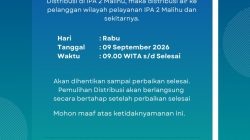 Perbaikan Pompa, Distribusi Air IPA 2 Malihu Dihentikan Sementara