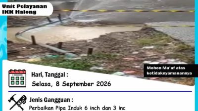 Distribusi Air Terganggu, PT Air Minum Sanggam Balangan Perbaiki Pipa di Halong