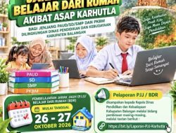 Asap Karhutla Memburuk, Disdikbud Balangan Terapkan Pembelajaran Jarak Jauh
