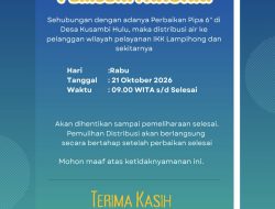 PTAM Sanggam Balangan Perbaiki Pipa, Distribusi Air Dihentikan Sementara