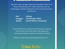 PTAM Sanggam Hentikan Sementara Distribusi Air di IKK Lampihong