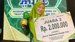 Anis Noor Hikmah Raih Juara 2 Qira’at Mujawwad, Harumkan Nama Lampihong dan UnivSM