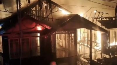 Kebakaran di Lampihong Selatan, Dua Rumah Warga Hangus 100 Persen